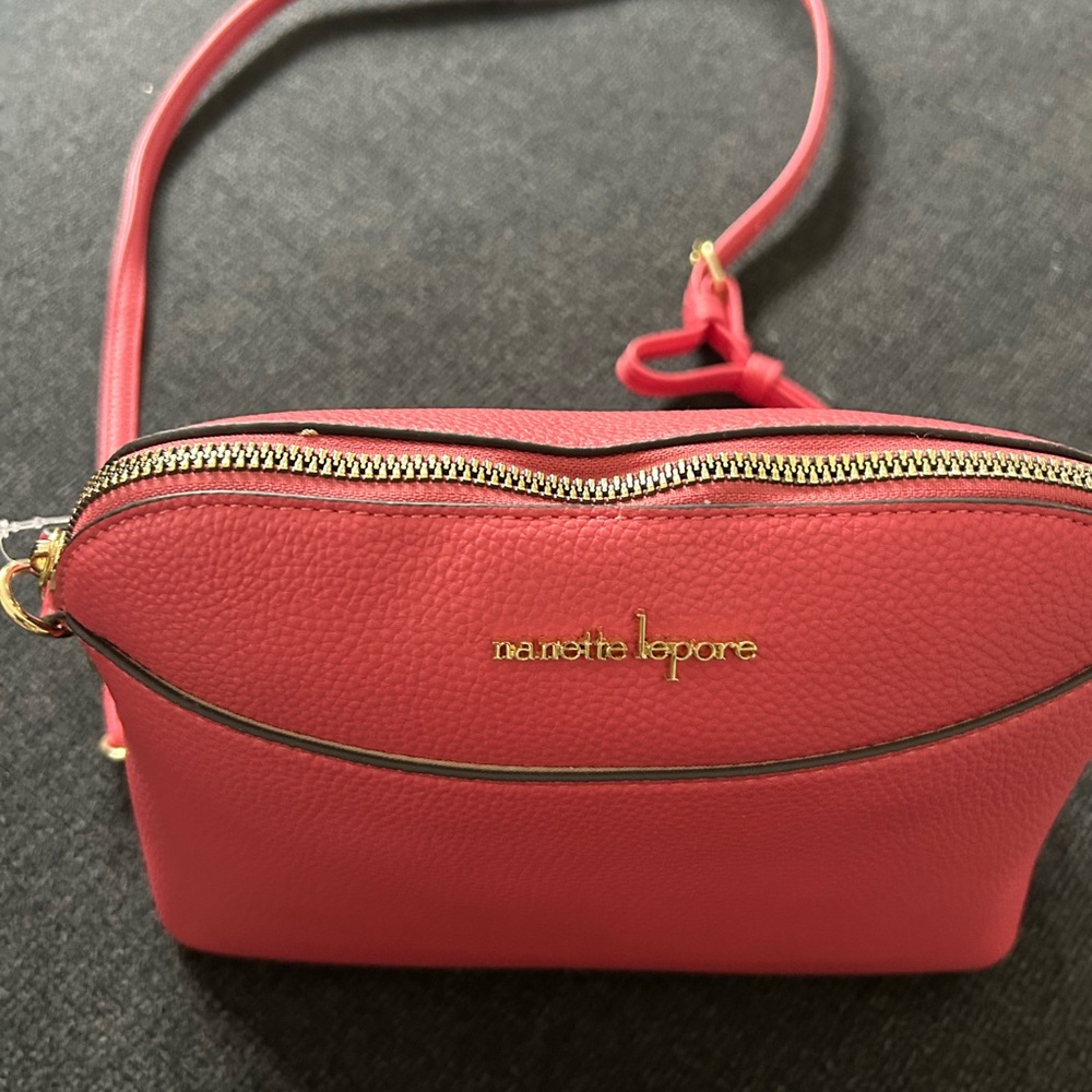 Nanette Lepore Pink Crossbody Bag with Gold Hardware
